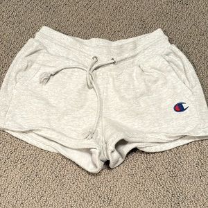 champion sweatshorts. barley worn